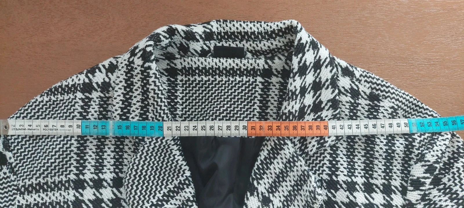 Manteau court à carreaux pied-de-poule - Jean Pascale - Taille M – photo 8